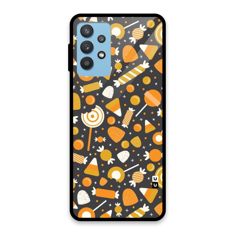 Candies Pattern Glass Back Case for Galaxy M32 5G