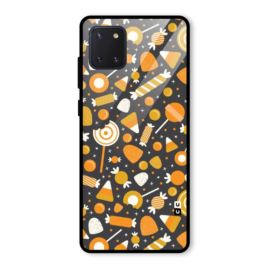Candies Pattern Glass Back Case for Galaxy Note 10 Lite