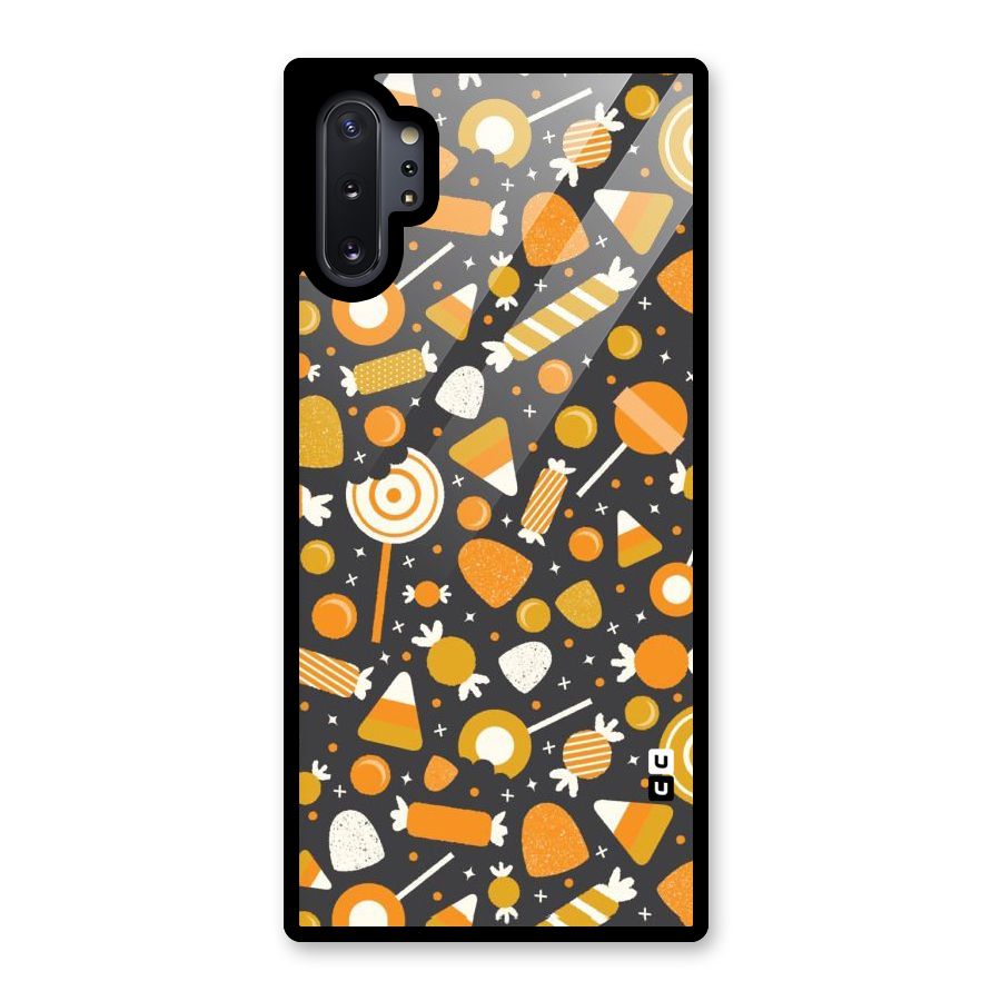 Candies Pattern Glass Back Case for Galaxy Note 10 Plus