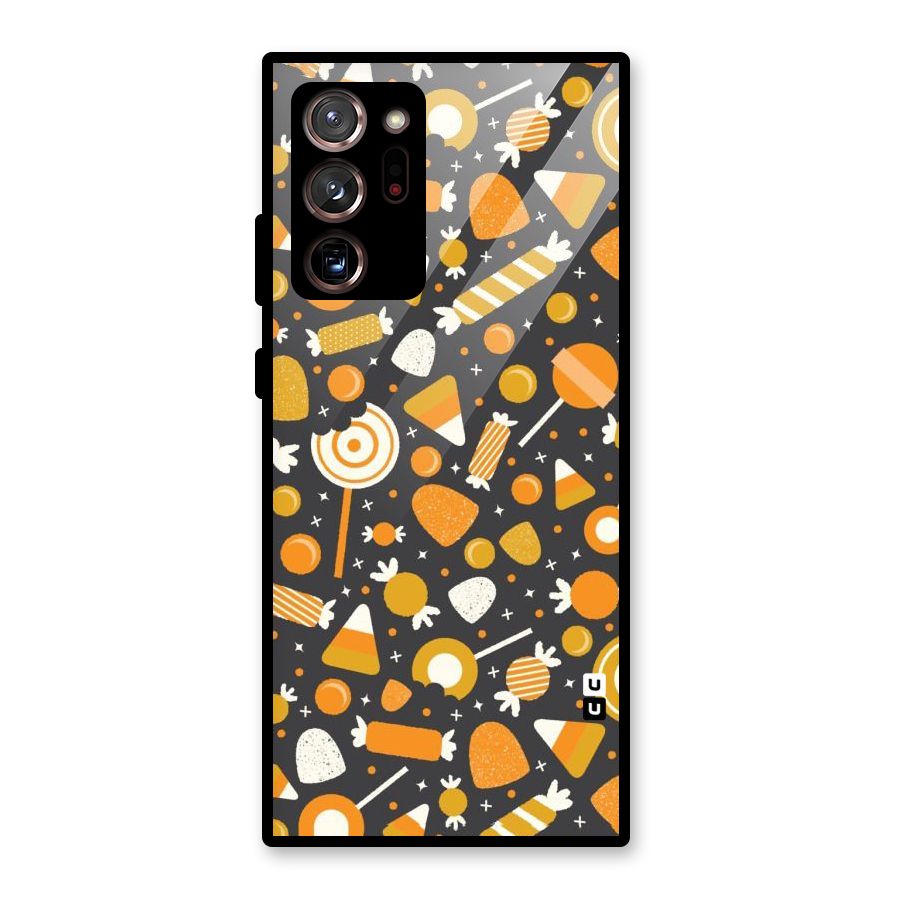 Candies Pattern Glass Back Case for Galaxy Note 20 Ultra