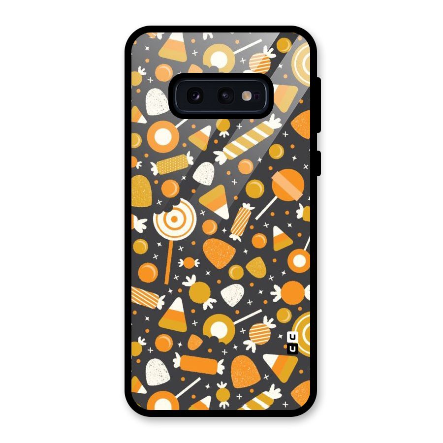 Candies Pattern Glass Back Case for Galaxy S10e
