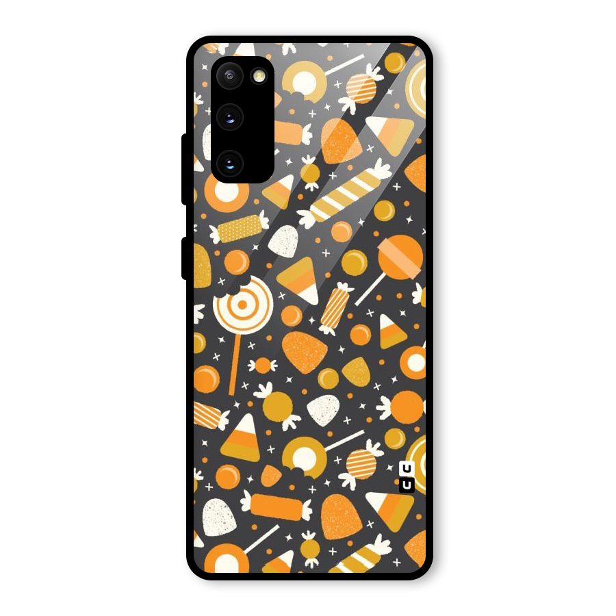 Candies Pattern Glass Back Case for Galaxy S20 FE