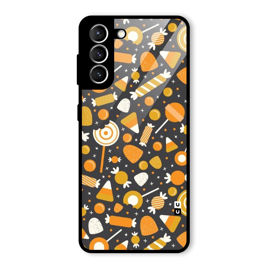 Candies Pattern Glass Back Case for Galaxy S21 5G