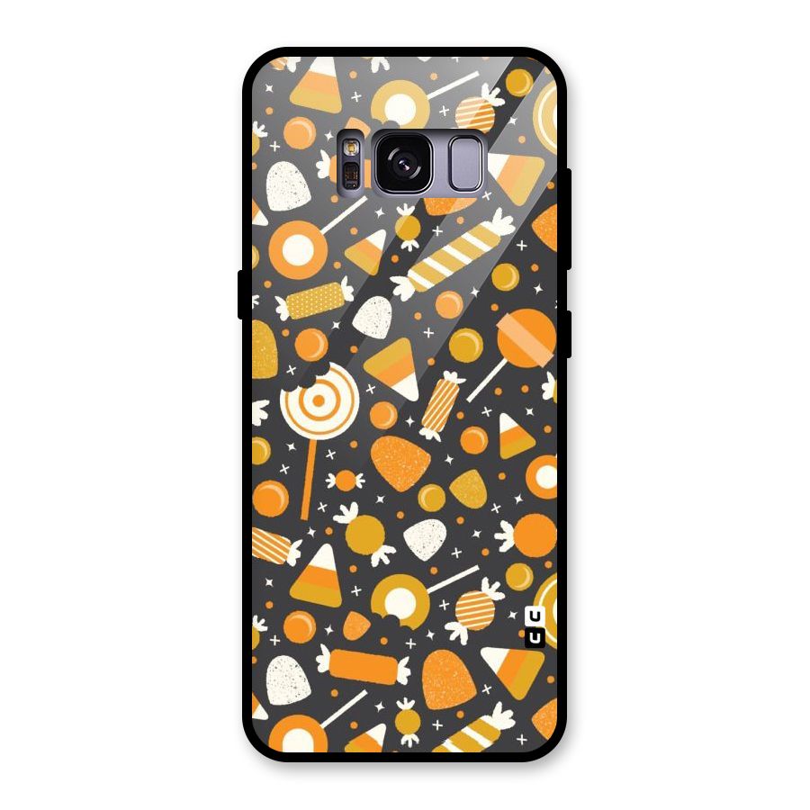 Candies Pattern Glass Back Case for Galaxy S8