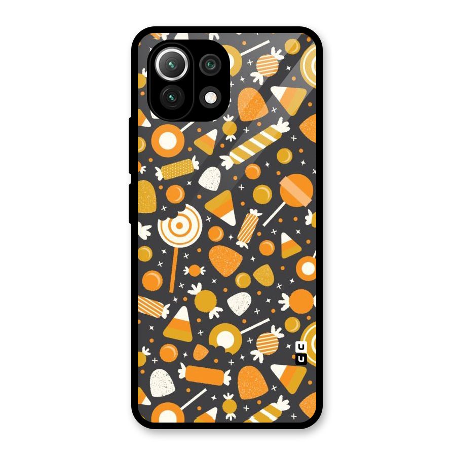 Candies Pattern Glass Back Case for Mi 11 Lite NE 5G