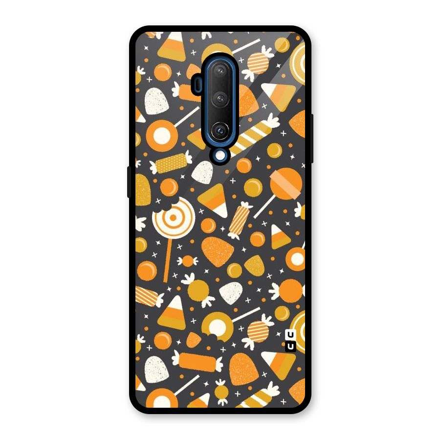 Candies Pattern Glass Back Case for OnePlus 7T Pro