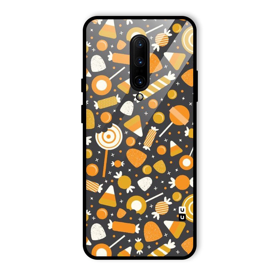 Candies Pattern Glass Back Case for OnePlus 7 Pro
