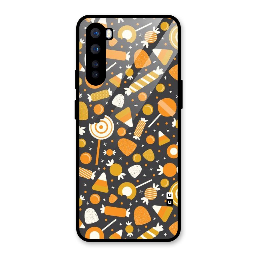 Candies Pattern Glass Back Case for OnePlus Nord