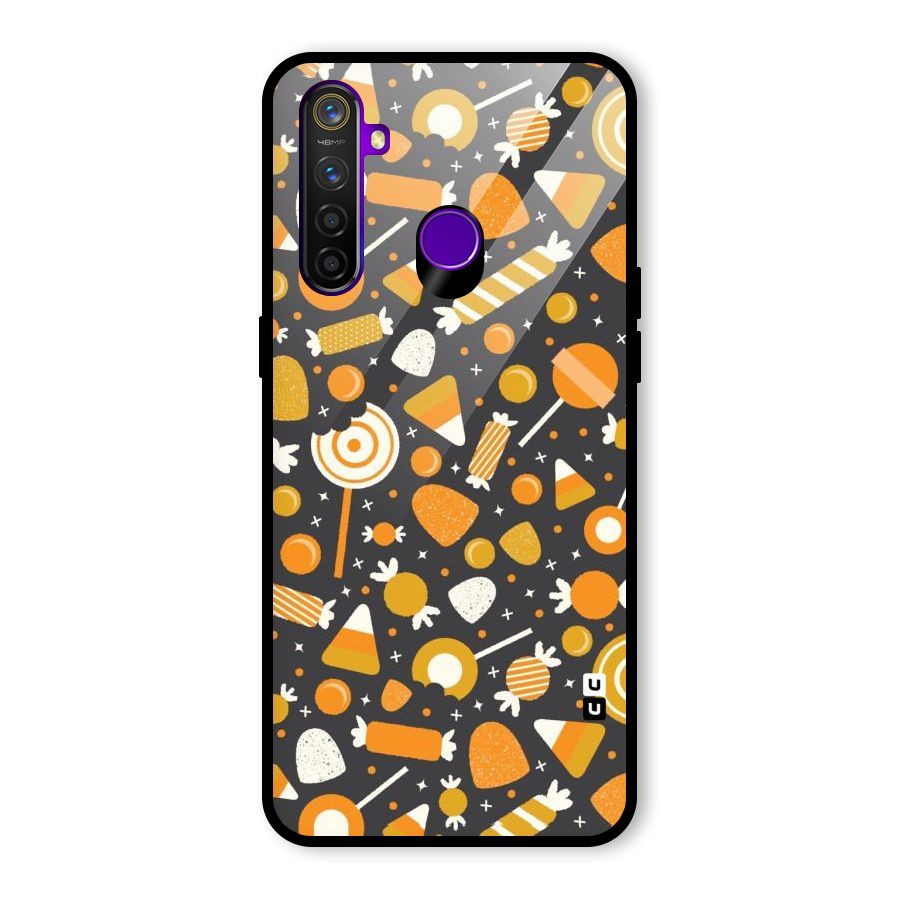 Candies Pattern Glass Back Case for Realme 5 Pro