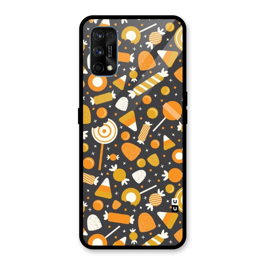 Candies Pattern Glass Back Case for Realme 7 Pro