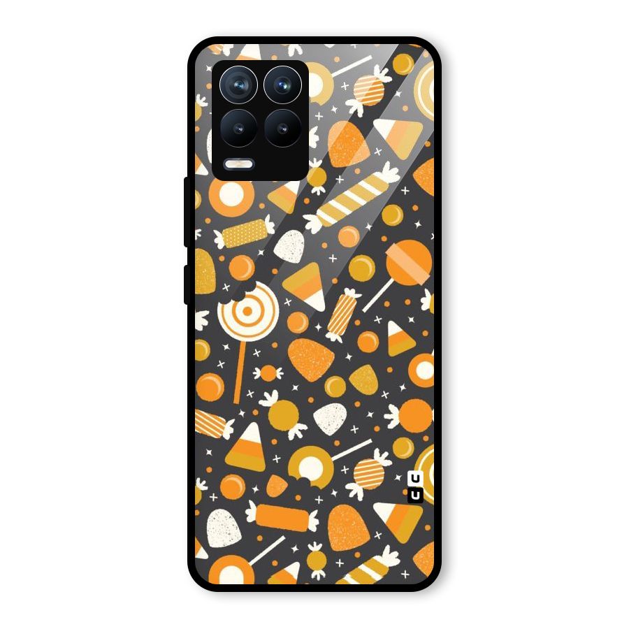 Candies Pattern Glass Back Case for Realme 8