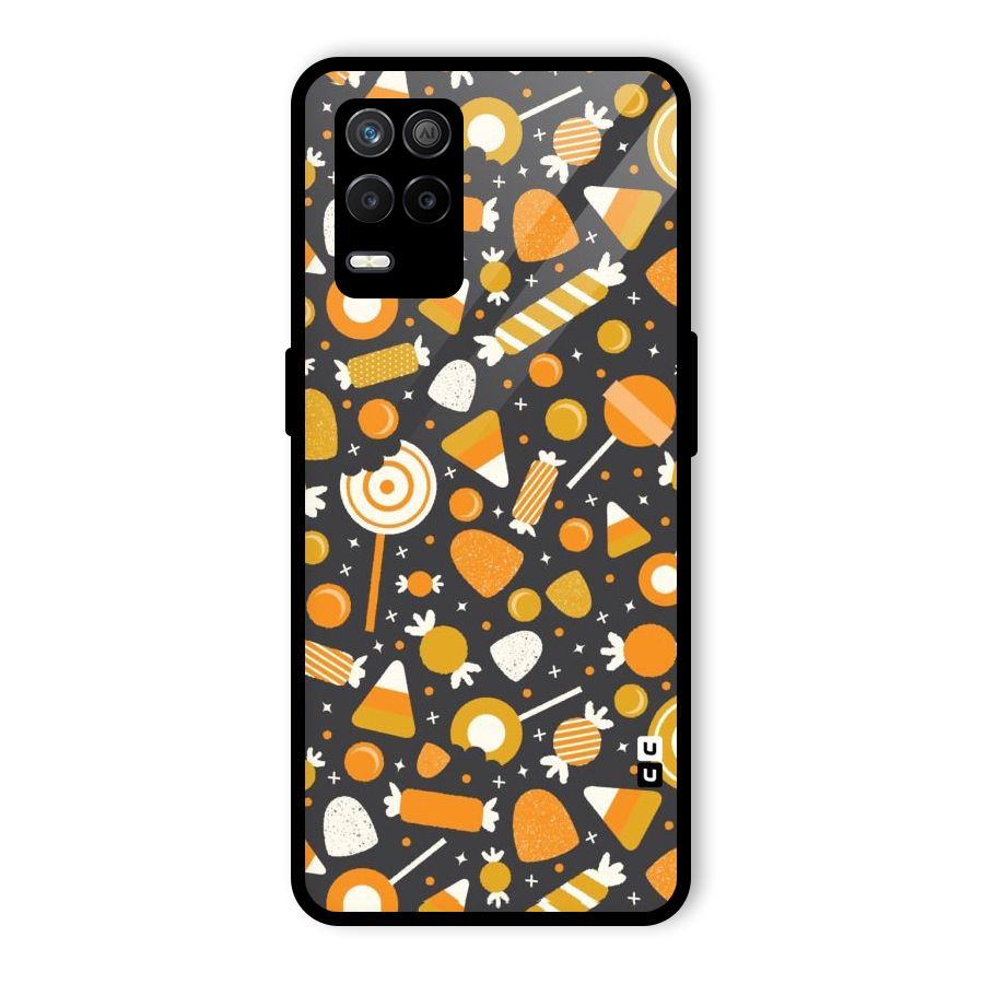 Candies Pattern Glass Back Case for Realme 8 5G