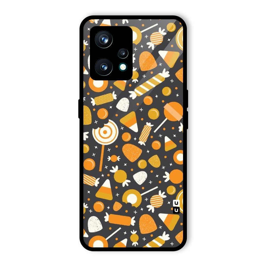 Candies Pattern Glass Back Case for Realme 9 Pro Plus 5G