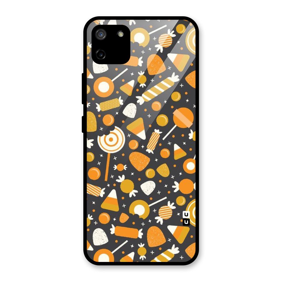 Candies Pattern Glass Back Case for Realme C11
