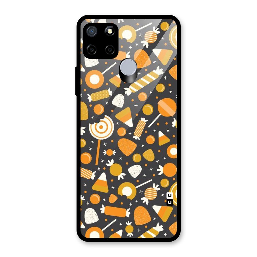 Candies Pattern Glass Back Case for Realme C15