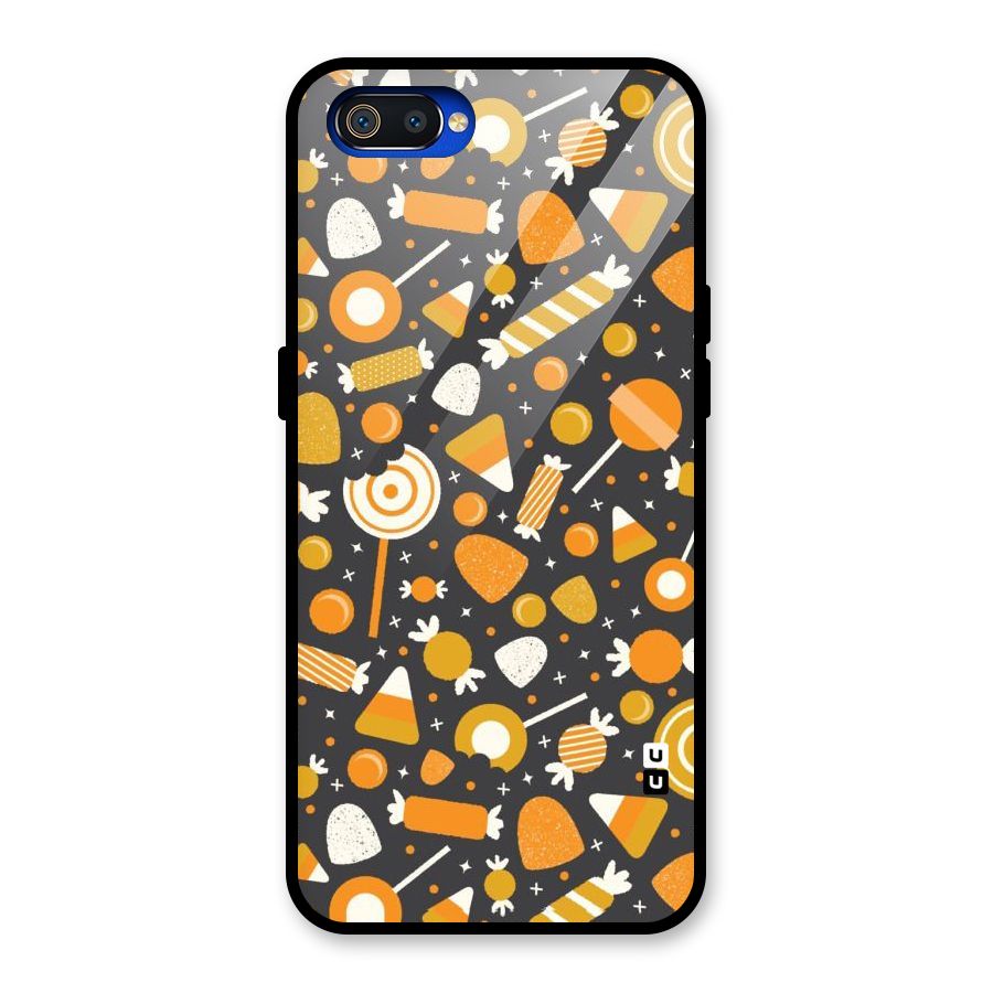 Candies Pattern Glass Back Case for Realme C2