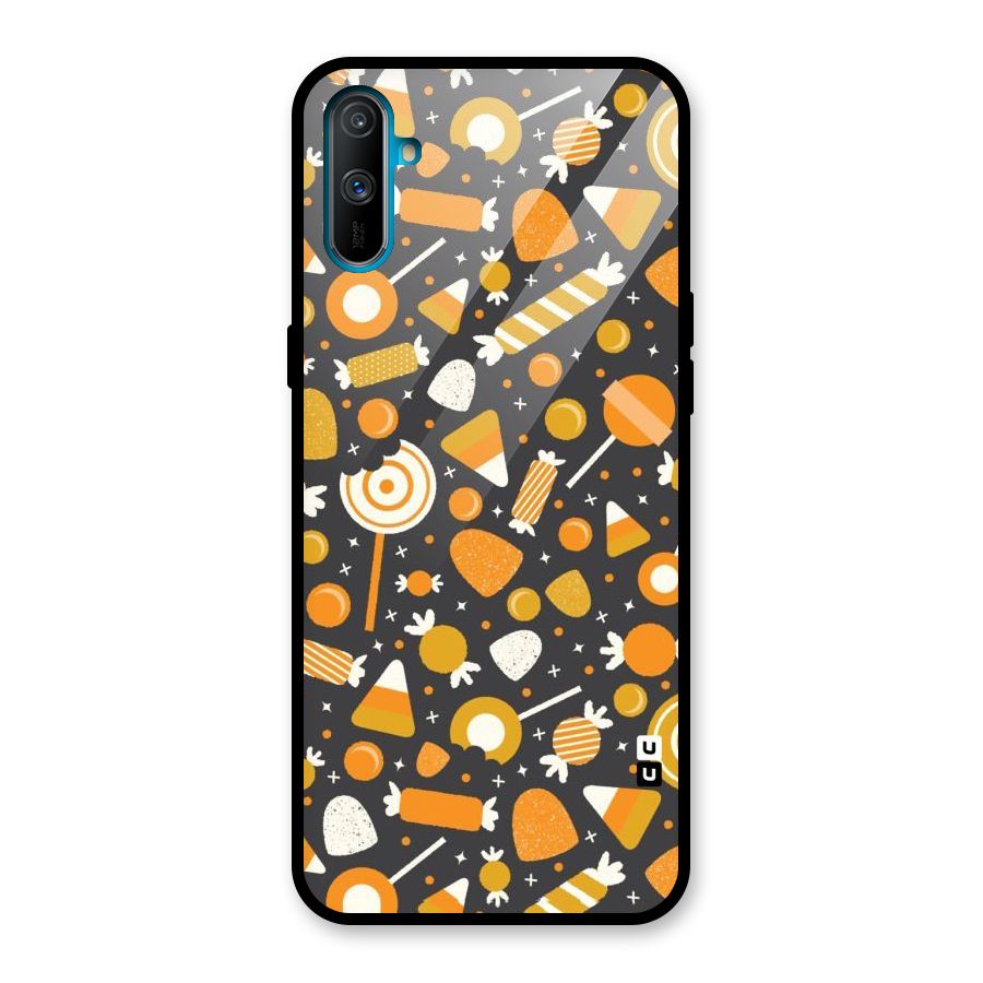 Candies Pattern Glass Back Case for Realme C3