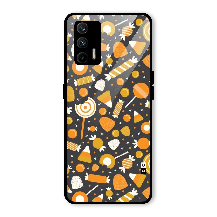 Candies Pattern Glass Back Case for Realme GT 5G