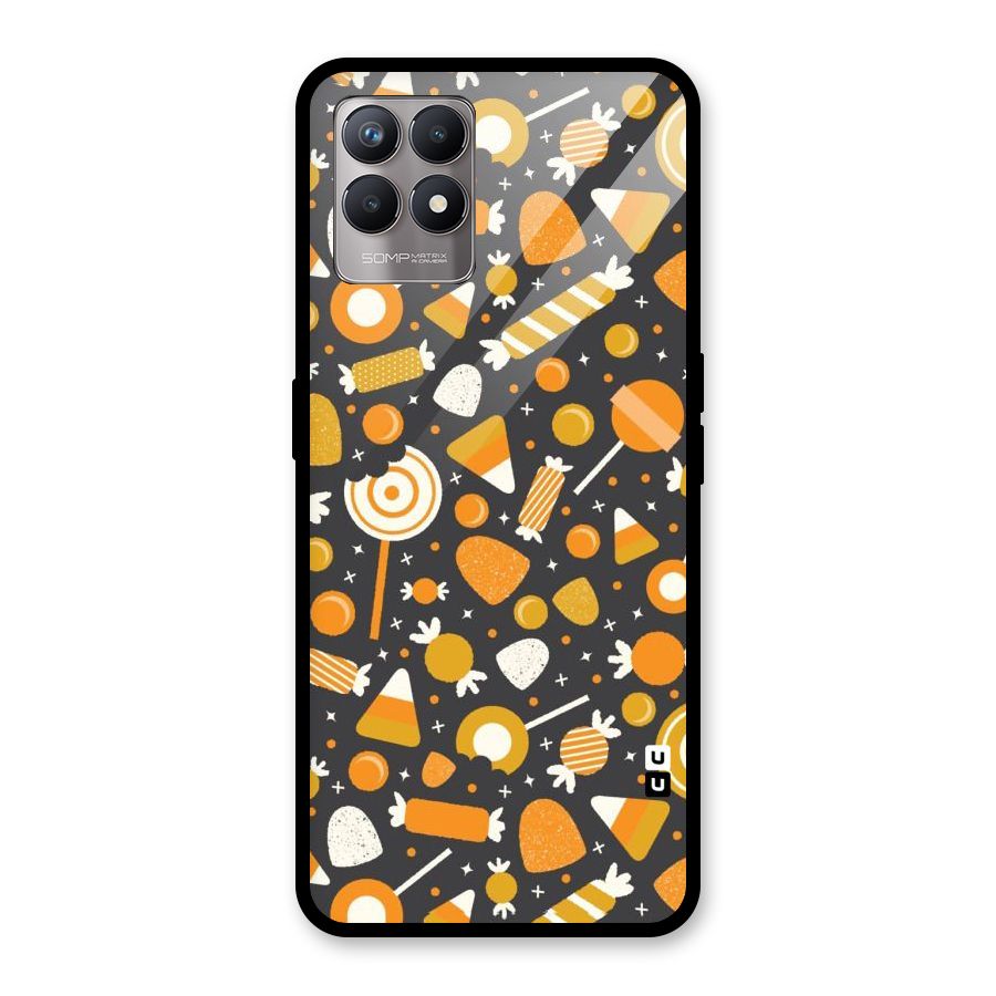 Candies Pattern Glass Back Case for Realme Narzo 50