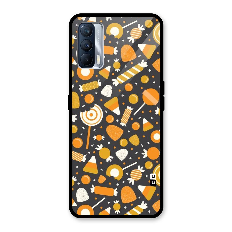 Candies Pattern Glass Back Case for Realme X7