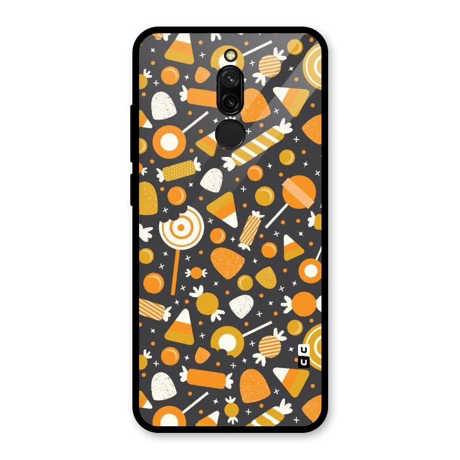 Candies Pattern Glass Back Case for Redmi 8