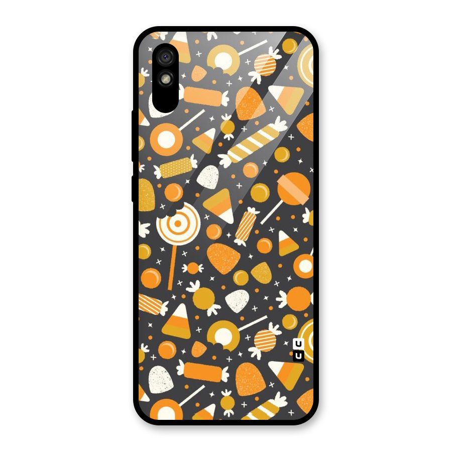 Candies Pattern Glass Back Case for Redmi 9i