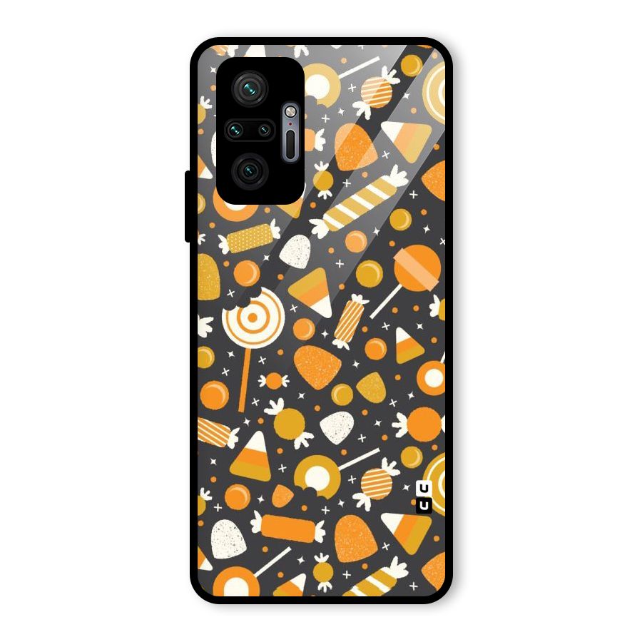 Candies Pattern Glass Back Case for Redmi Note 10 Pro Max