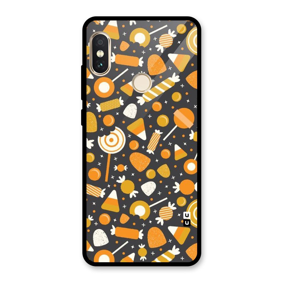 Candies Pattern Glass Back Case for Redmi Note 5 Pro