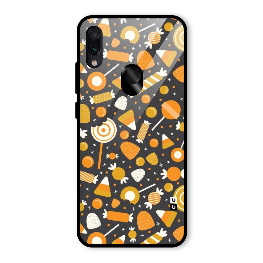 Candies Pattern Glass Back Case for Redmi Note 7 Pro