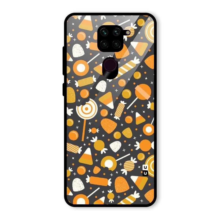 Candies Pattern Glass Back Case for Redmi Note 9