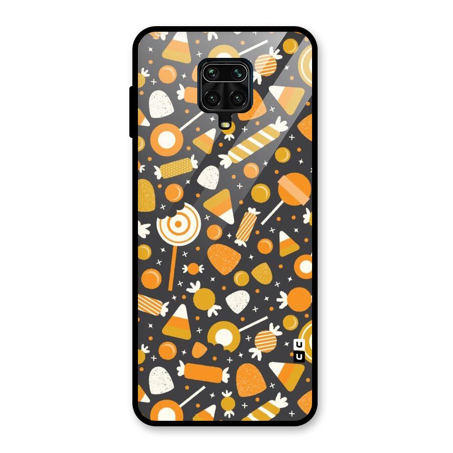 Candies Pattern Glass Back Case for Redmi Note 9 Pro Max