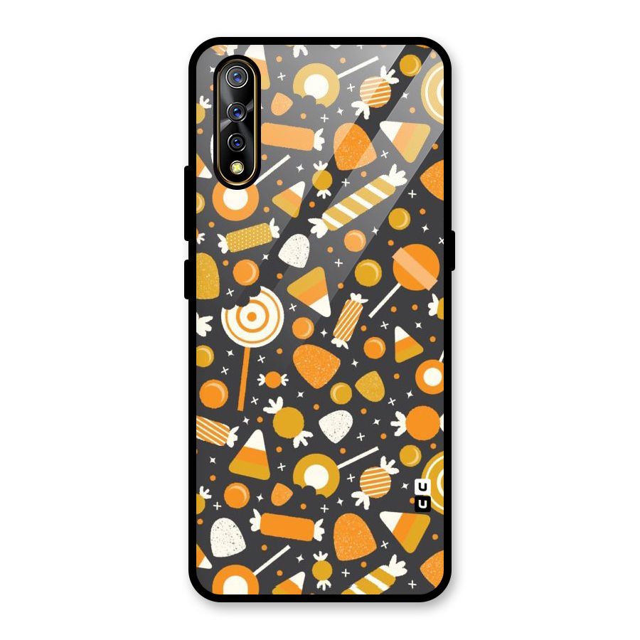 Candies Pattern Glass Back Case for Vivo S1
