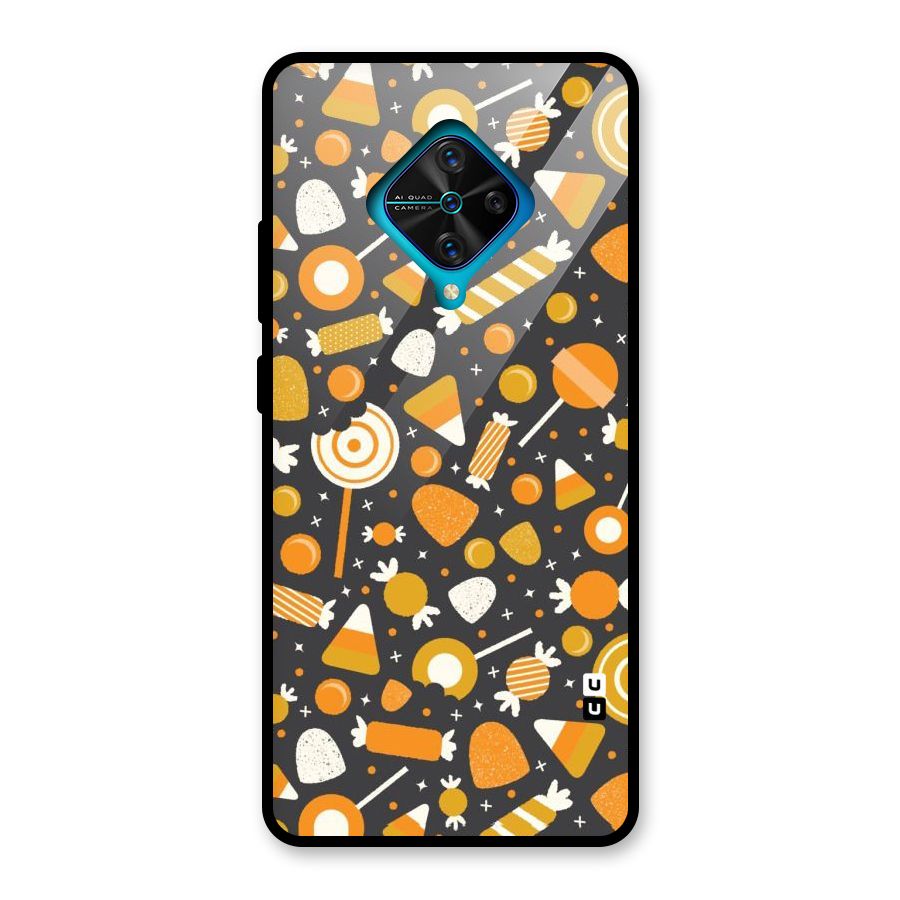Candies Pattern Glass Back Case for Vivo S1 Pro