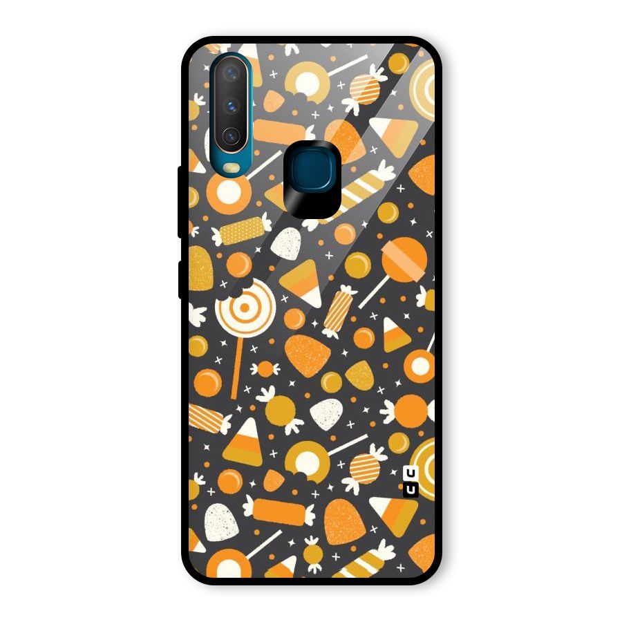 Candies Pattern Glass Back Case for Vivo U10