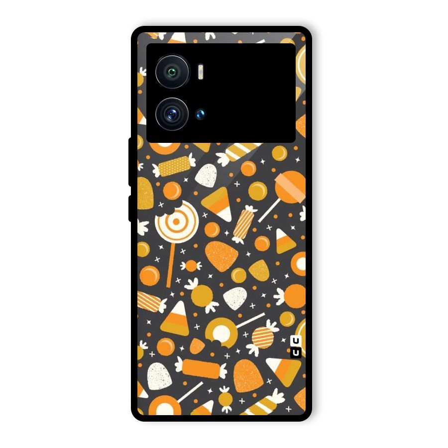 Candies Pattern Glass Back Case for Vivo iQOO 9 Pro