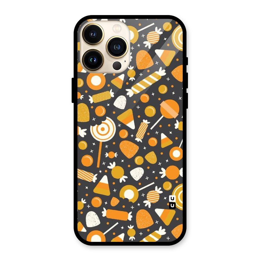 Candies Pattern Glass Back Case for iPhone 13 Pro Max