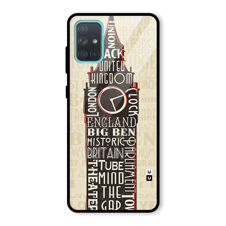 Cap City Design Glass Back Case for Galaxy A71