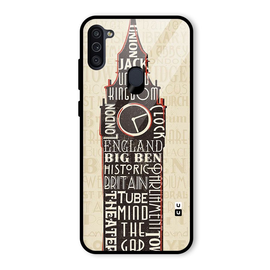Cap City Design Glass Back Case for Galaxy M11