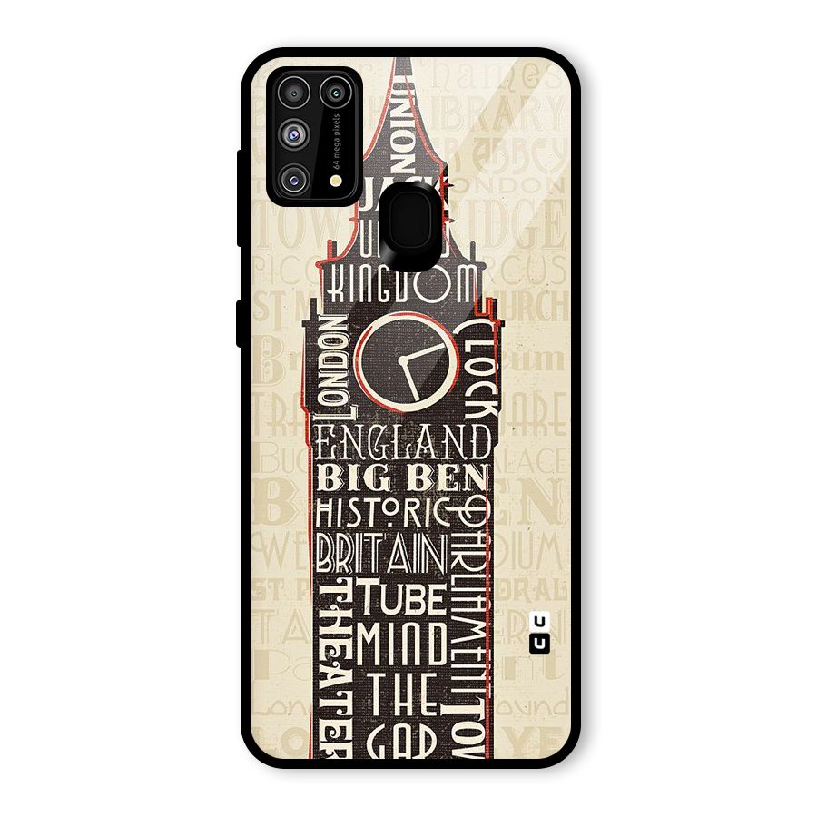 Cap City Design Glass Back Case for Galaxy M31