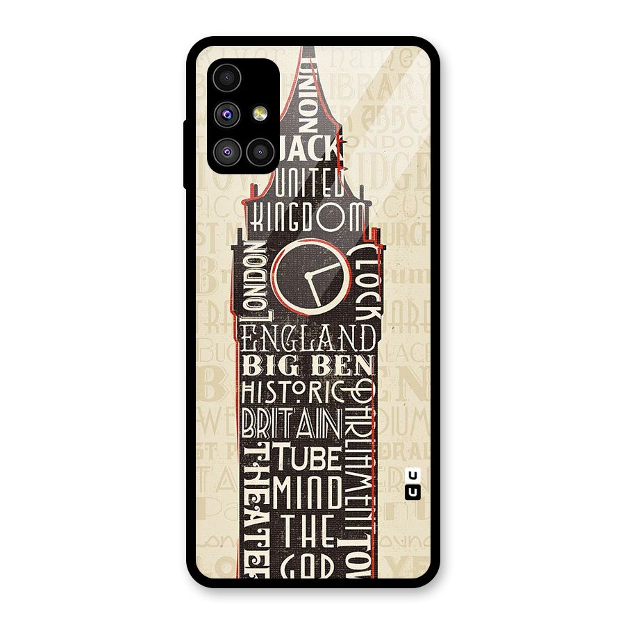 Cap City Design Glass Back Case for Galaxy M51