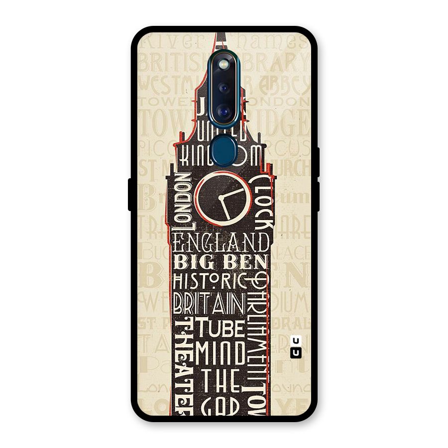 Cap City Design Glass Back Case for Oppo F11 Pro
