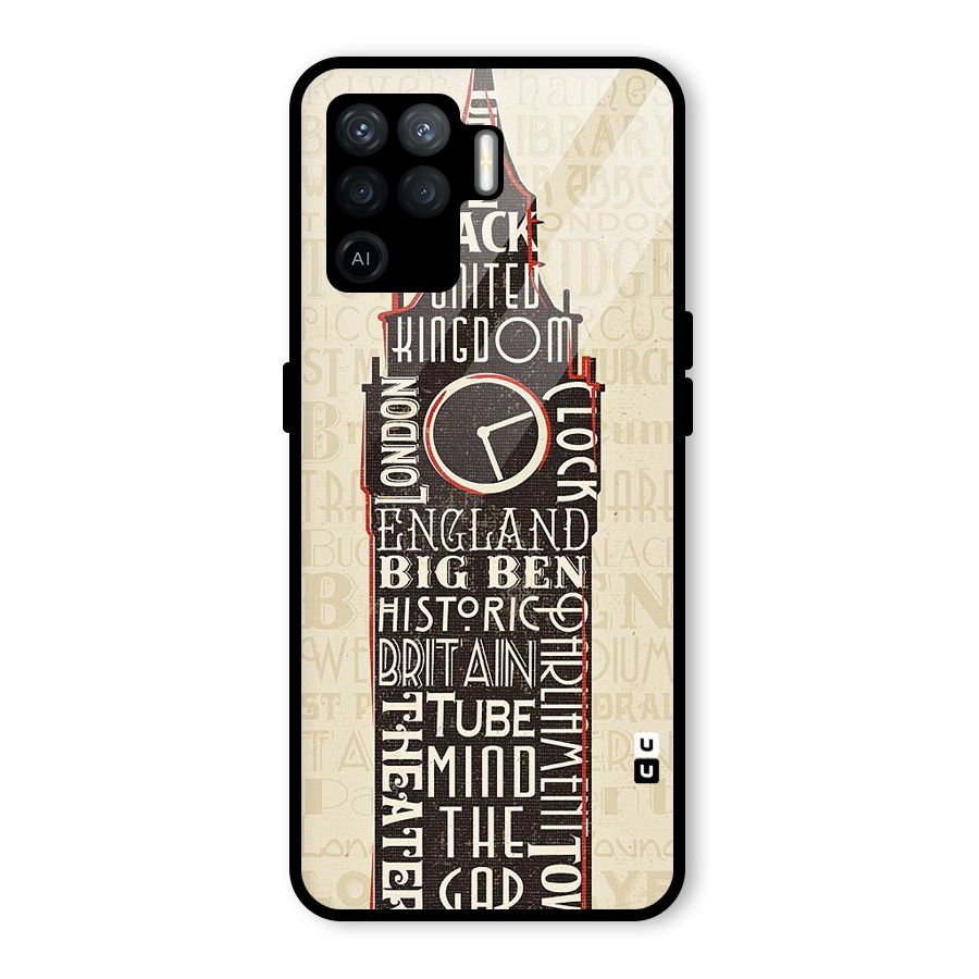 Cap City Design Glass Back Case for Oppo F19 Pro