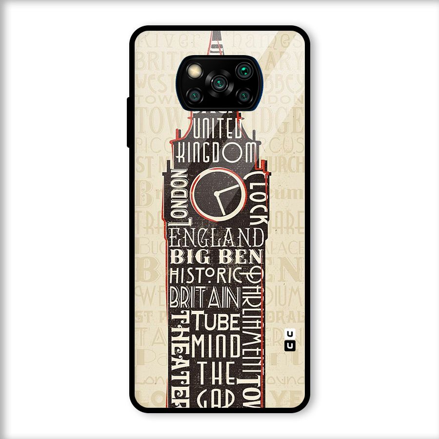 Cap City Design Glass Back Case for Poco X3