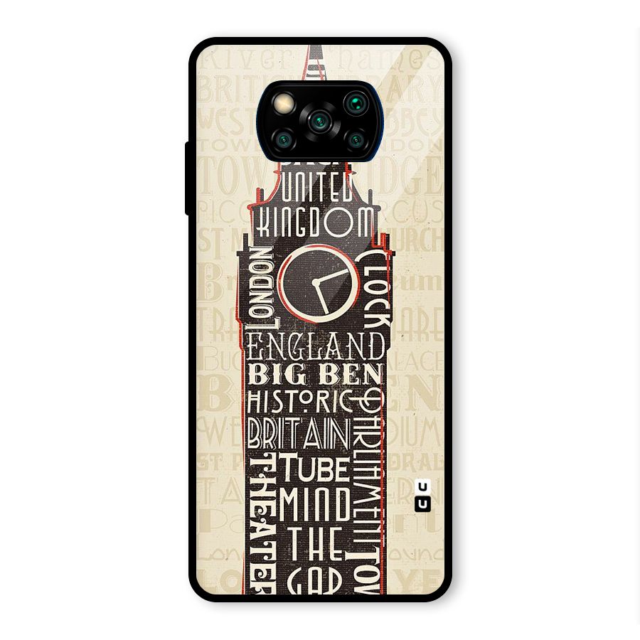 Cap City Design Glass Back Case for Poco X3 Pro