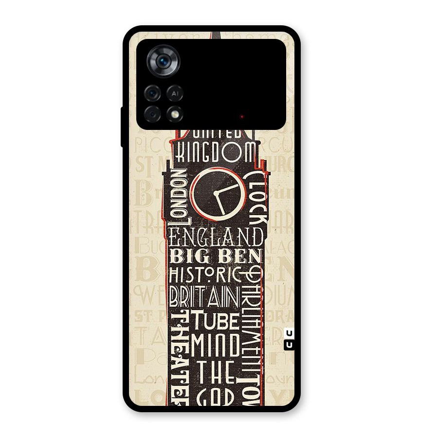 Cap City Design Glass Back Case for Poco X4 Pro 5G