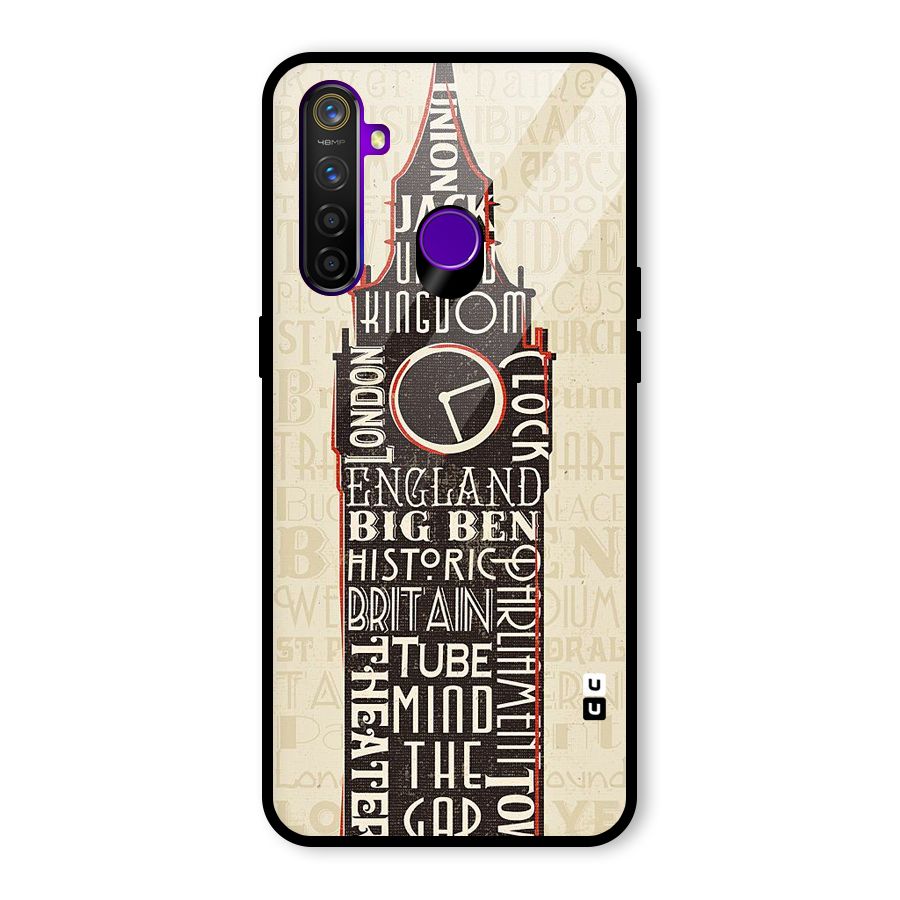 Cap City Design Glass Back Case for Realme 5 Pro