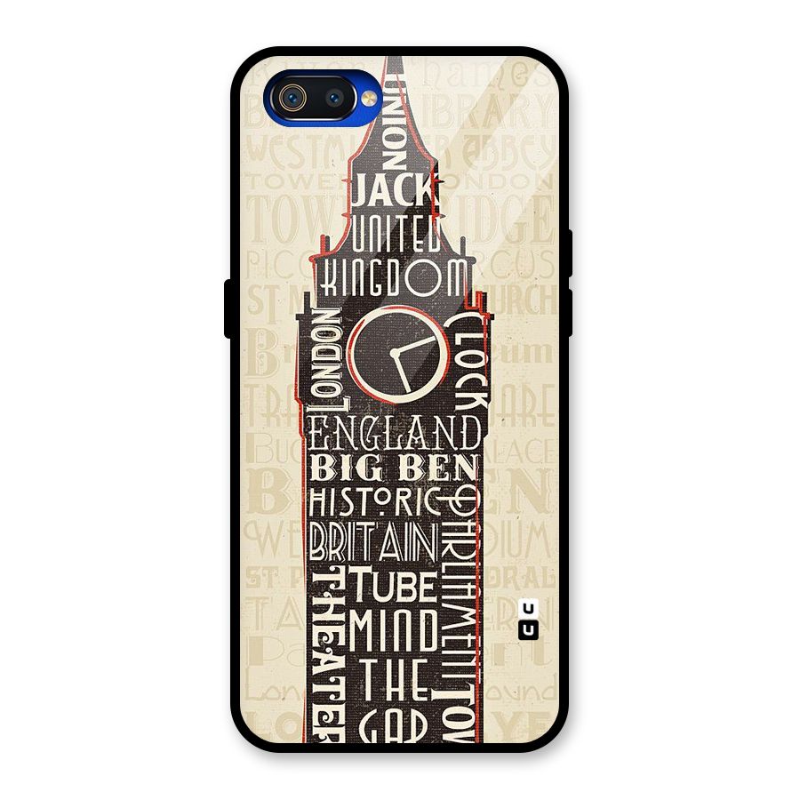 Cap City Design Glass Back Case for Realme C2