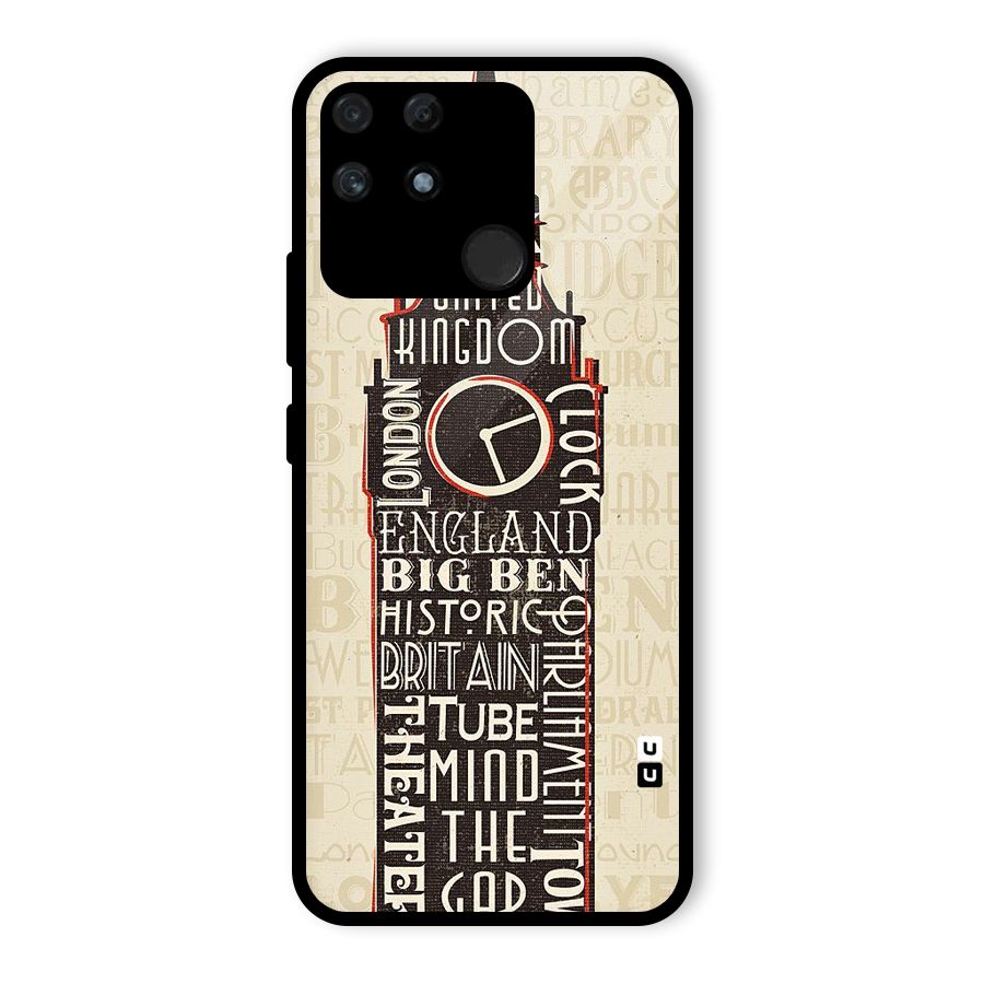 Cap City Design Glass Back Case for Realme Narzo 50A