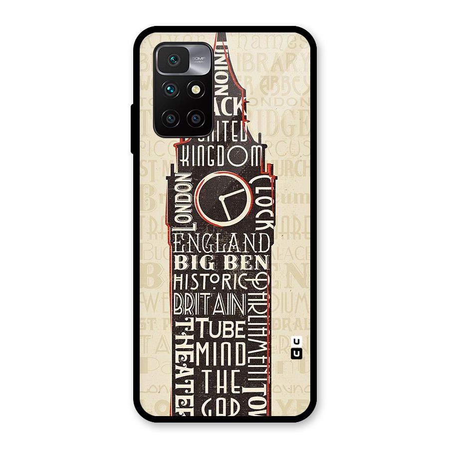 Cap City Design Glass Back Case for Redmi 10 Prime