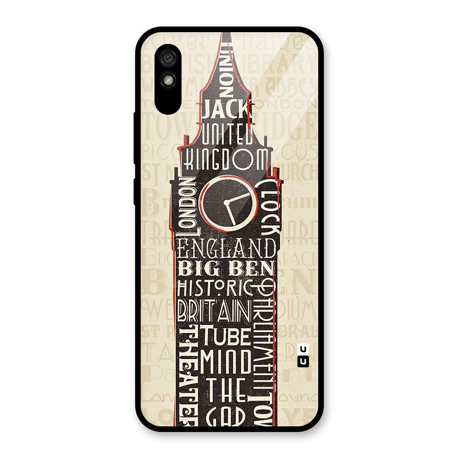 Cap City Design Glass Back Case for Redmi 9i